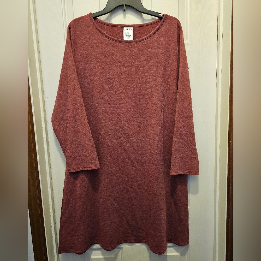 Like New Women's Mauve 3/4 Length Sleeve Dress - XL